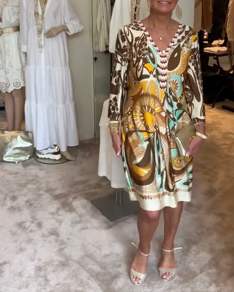 Amélie & Rose™ | Moonie Sunburst Printed Dress