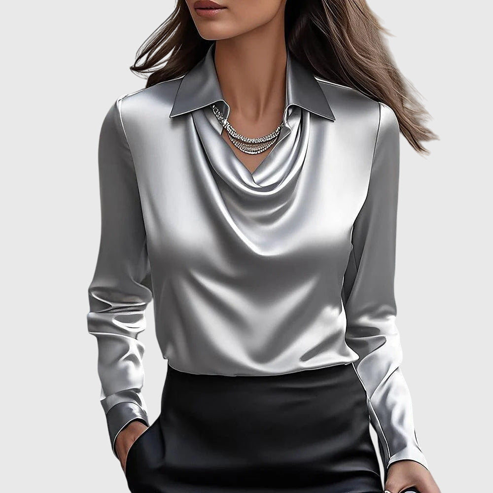 Amélie & Rose™ | Elegant Satin Blouse