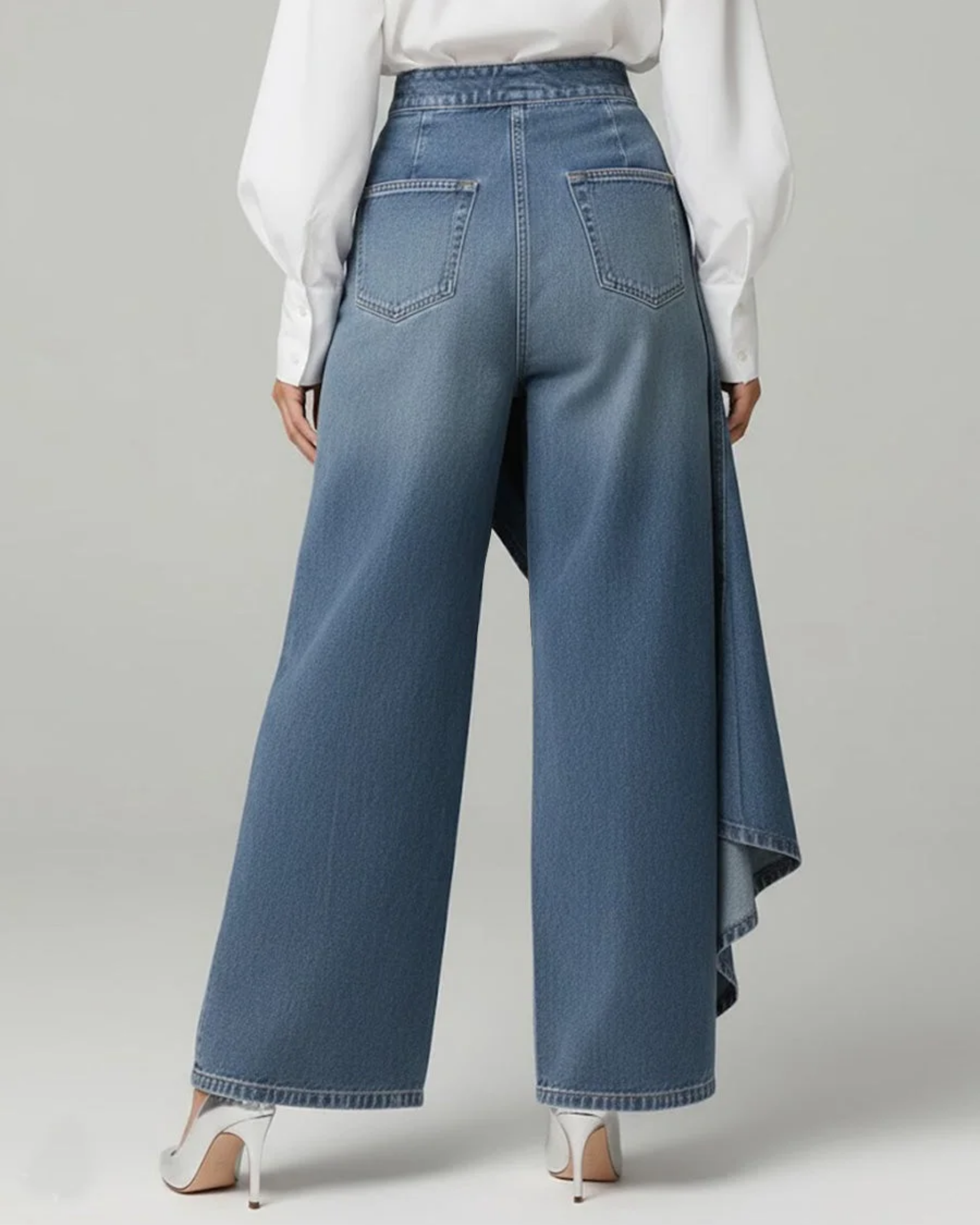 Amélie & Rose | The Calvra Denim Wrap Trouser
