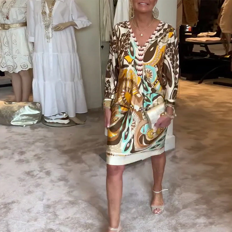 Amélie & Rose™ | Moonie Sunburst Printed Dress