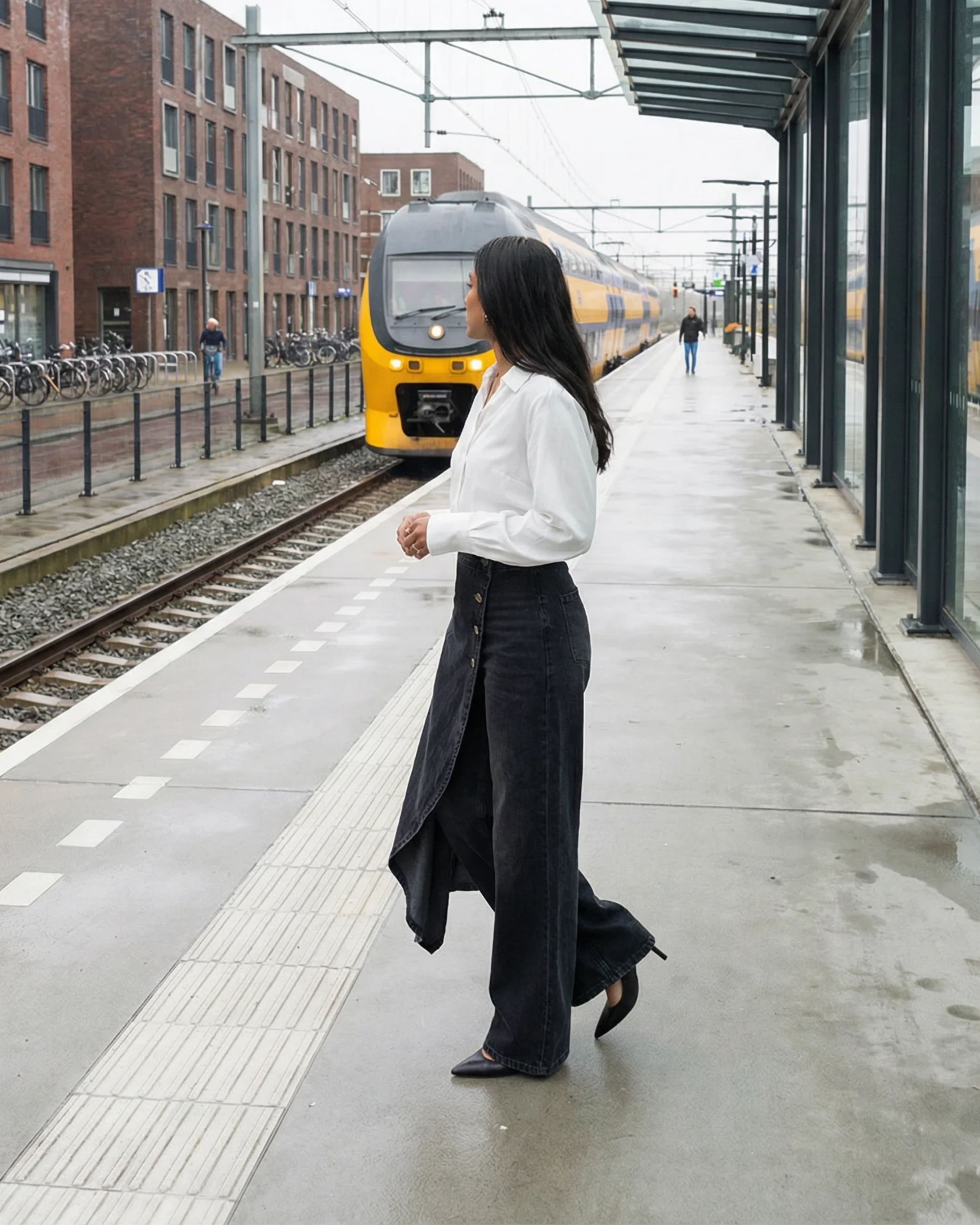 Amélie & Rose | The Calvra Denim Wrap Trouser