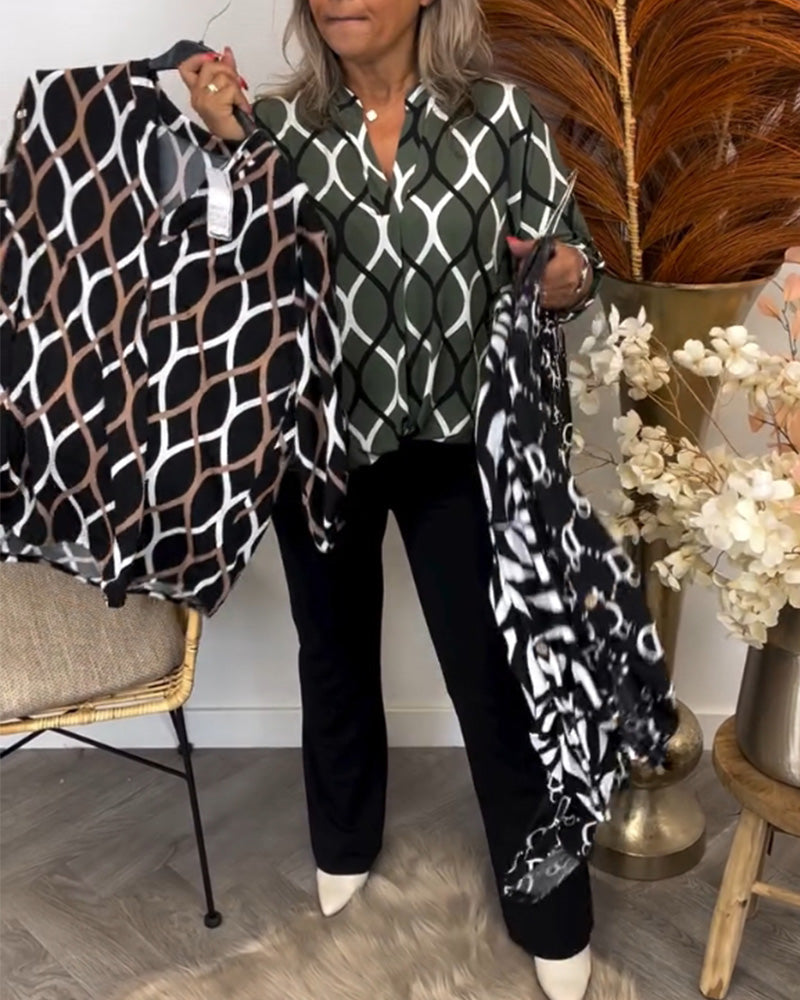 Amélie & Rose™ | Marisol Blouse with Graphic Print