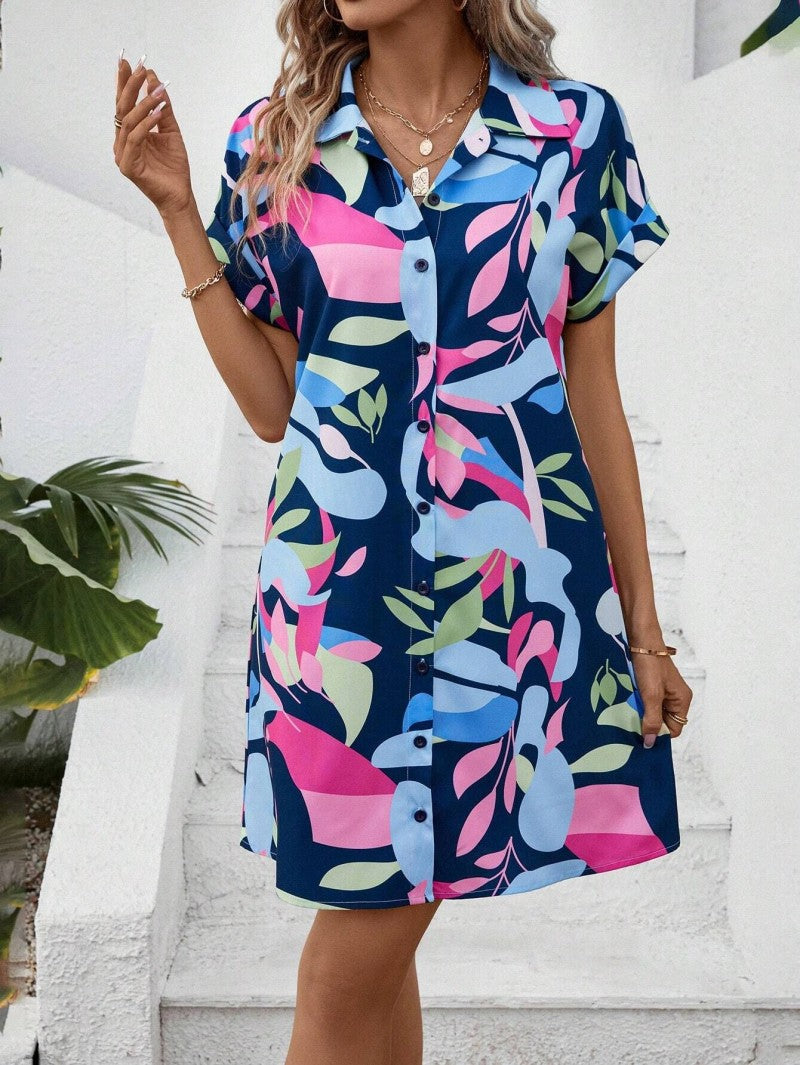 Amélie & Rose™ | Tiana Printed Button Down Dress