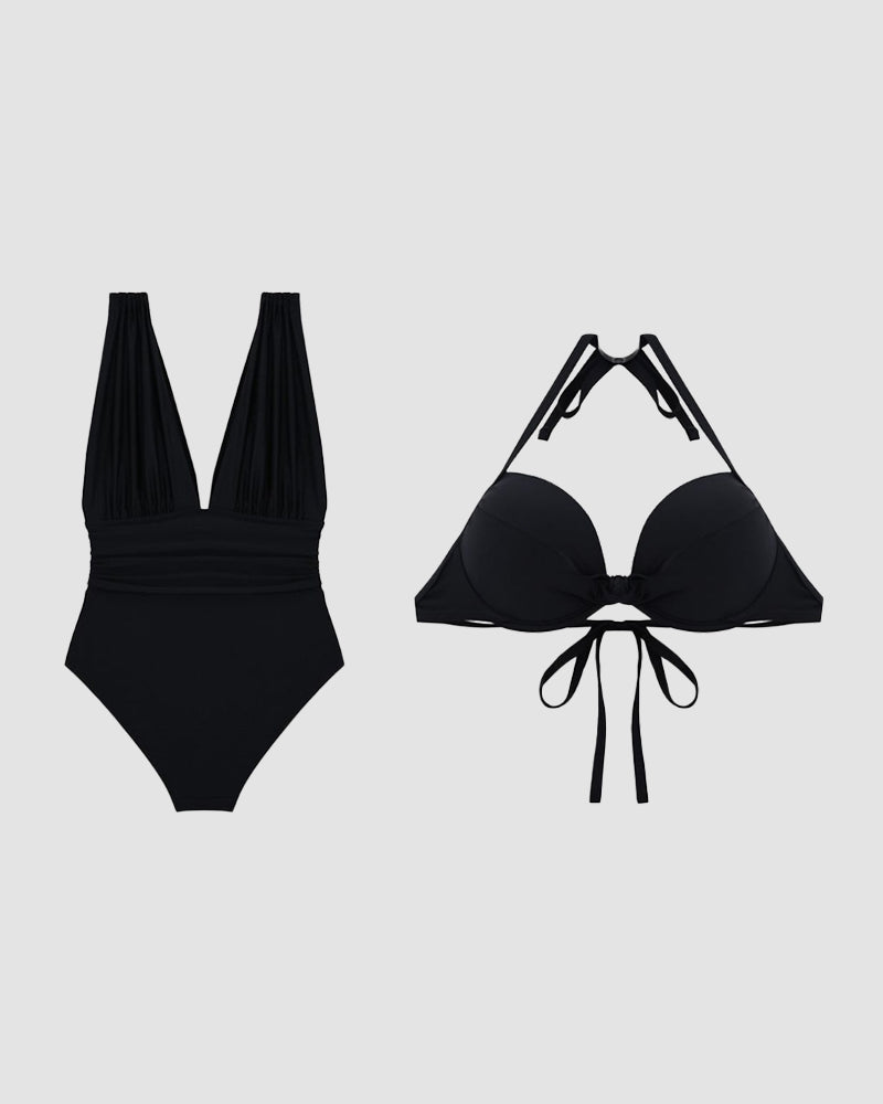 Amélie & Rose™ | Shaping Swimsuit with V-Neck