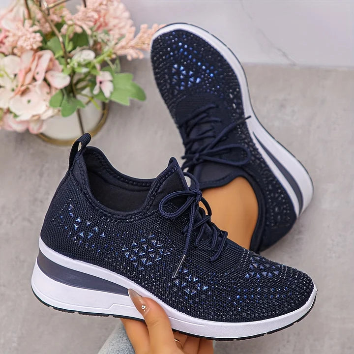 Amélie & Rose™ | Orthopaedic Trainers with Sparkling Rhinestones
