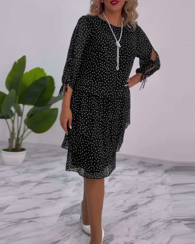 Amélie & Rose™ | Tilly Polka Dot Layered Dress