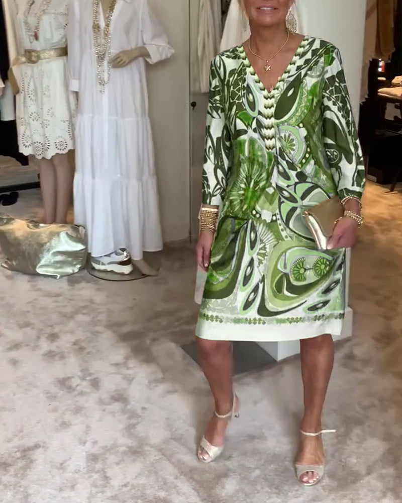 Amélie & Rose™ | Moonie Sunburst Printed Dress