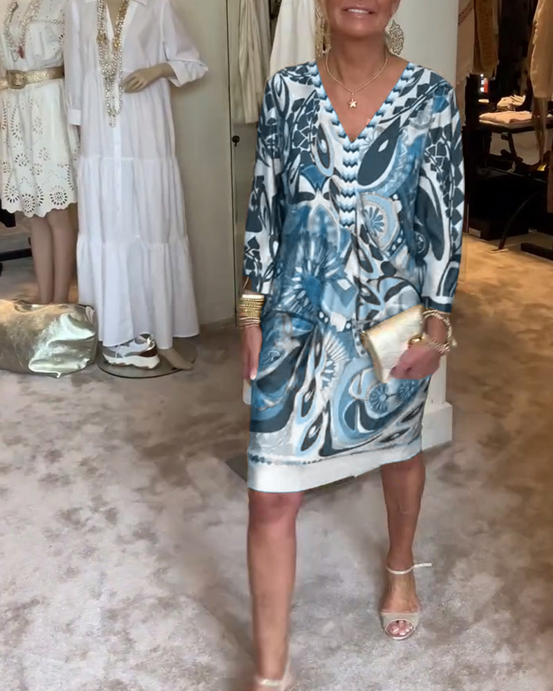 Amélie & Rose™ | Moonie Sunburst Printed Dress