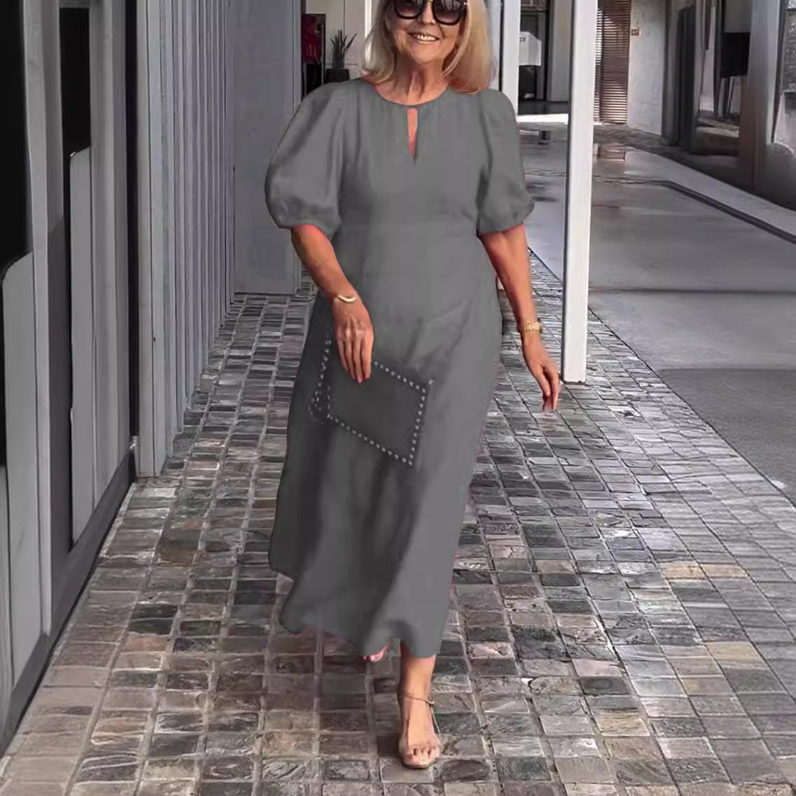 Amélie & Rose™ | Juliana Elegant Puff-Sleeve Dress