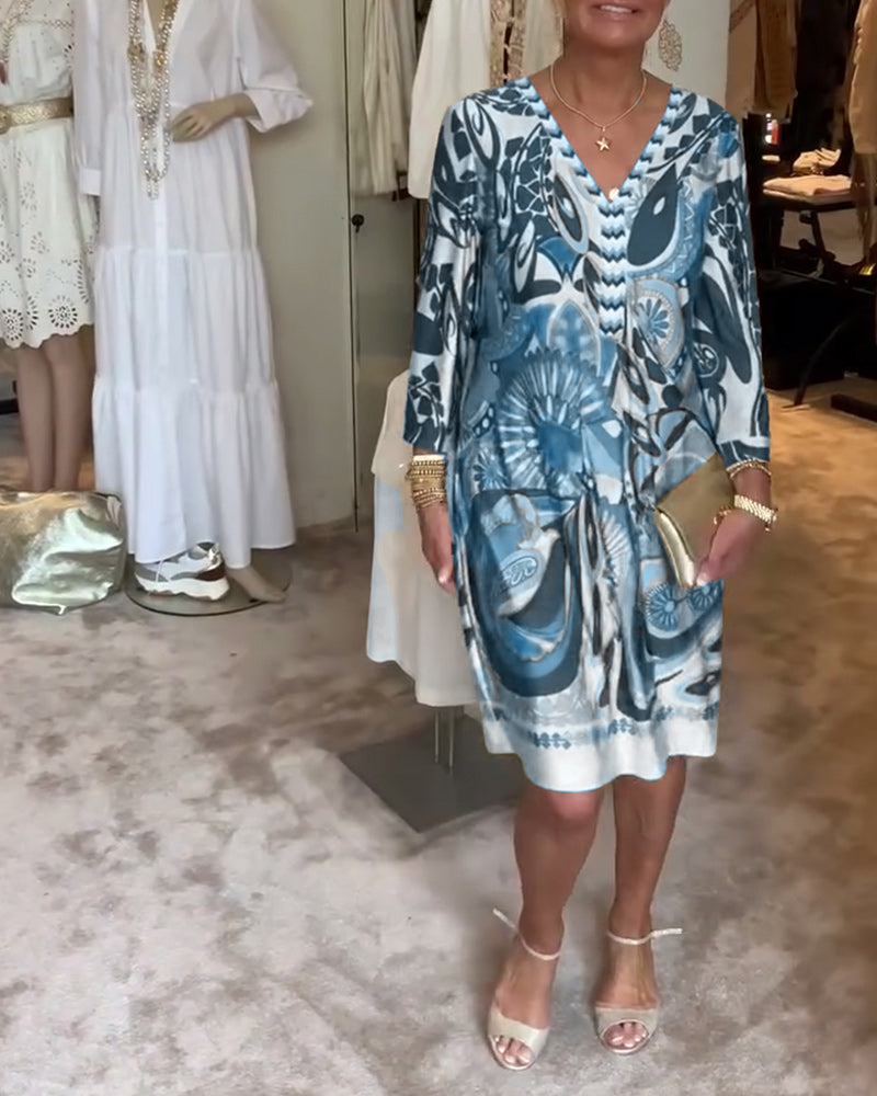 Amélie & Rose™ | Moonie Sunburst Printed Dress