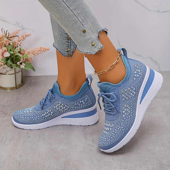 Amélie & Rose™ | Orthopaedic Trainers with Sparkling Rhinestones