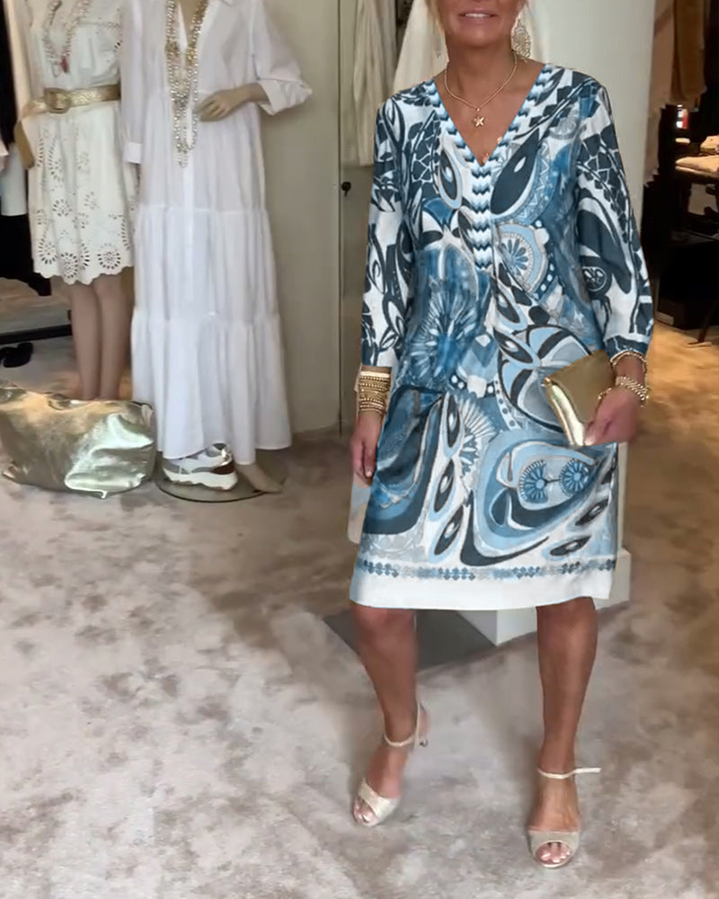 Amélie & Rose™ | Moonie Sunburst Printed Dress