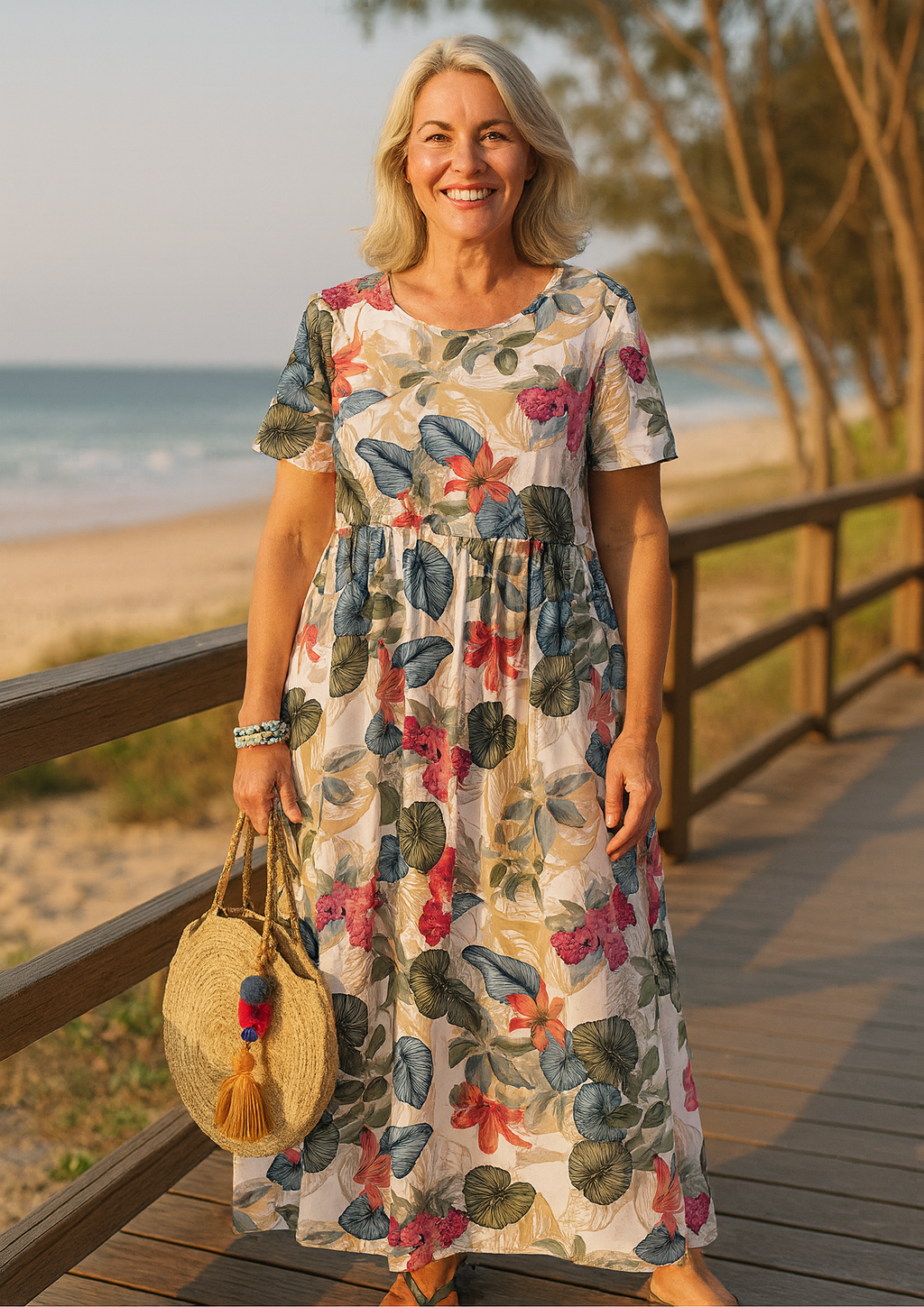 Amélie & Rose | Breezy Floral Maxi Dress