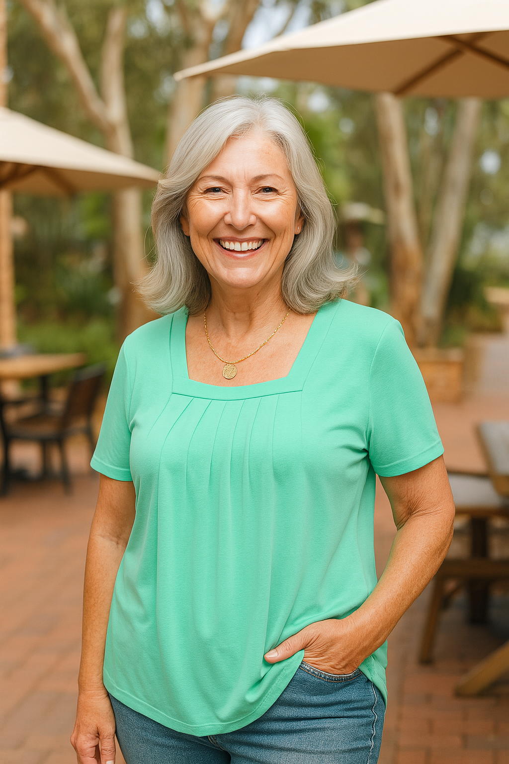 Amélie & Rose | Grace Pleated Comfort Top