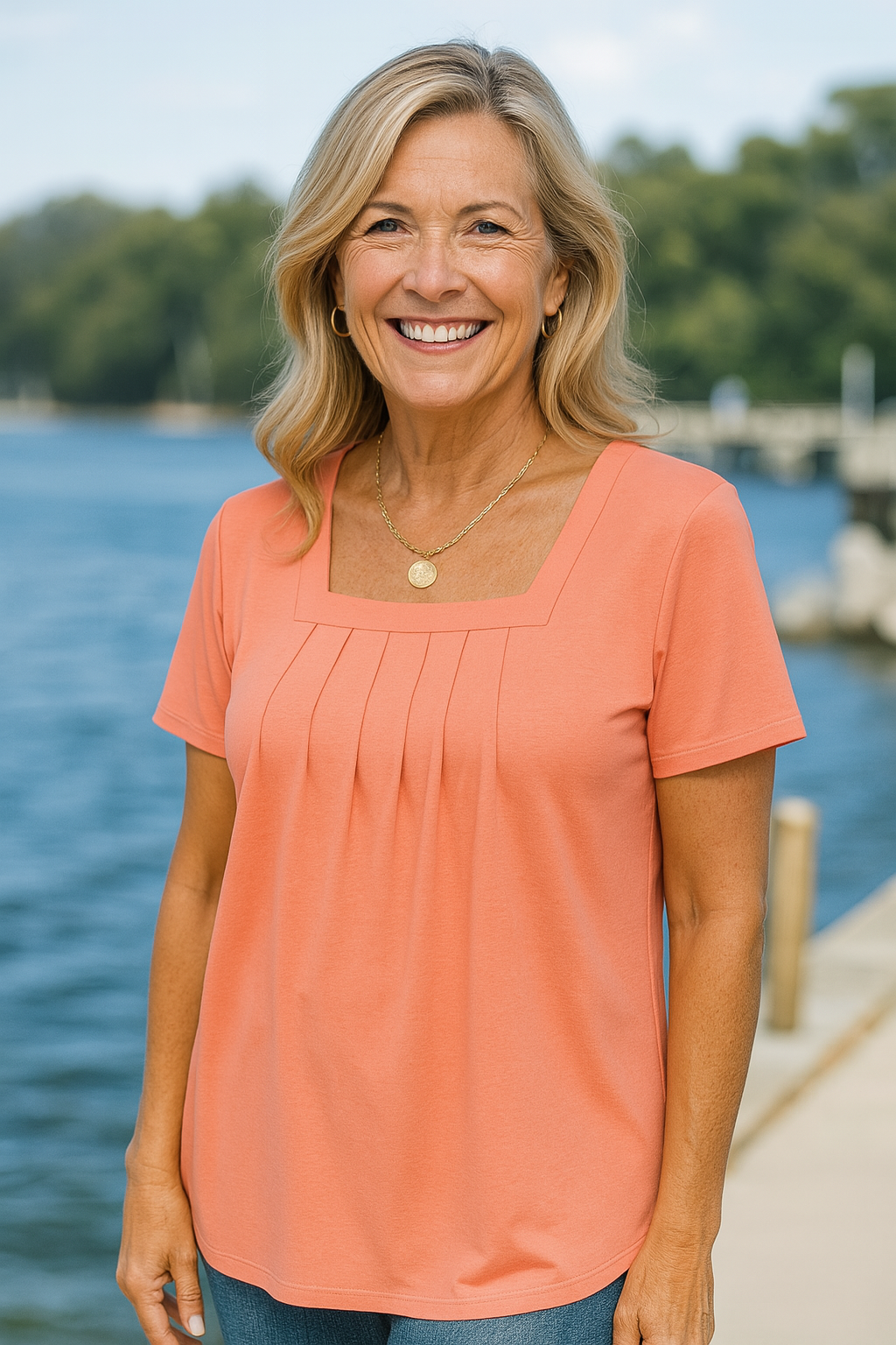 Amélie & Rose | Grace Pleated Comfort Top