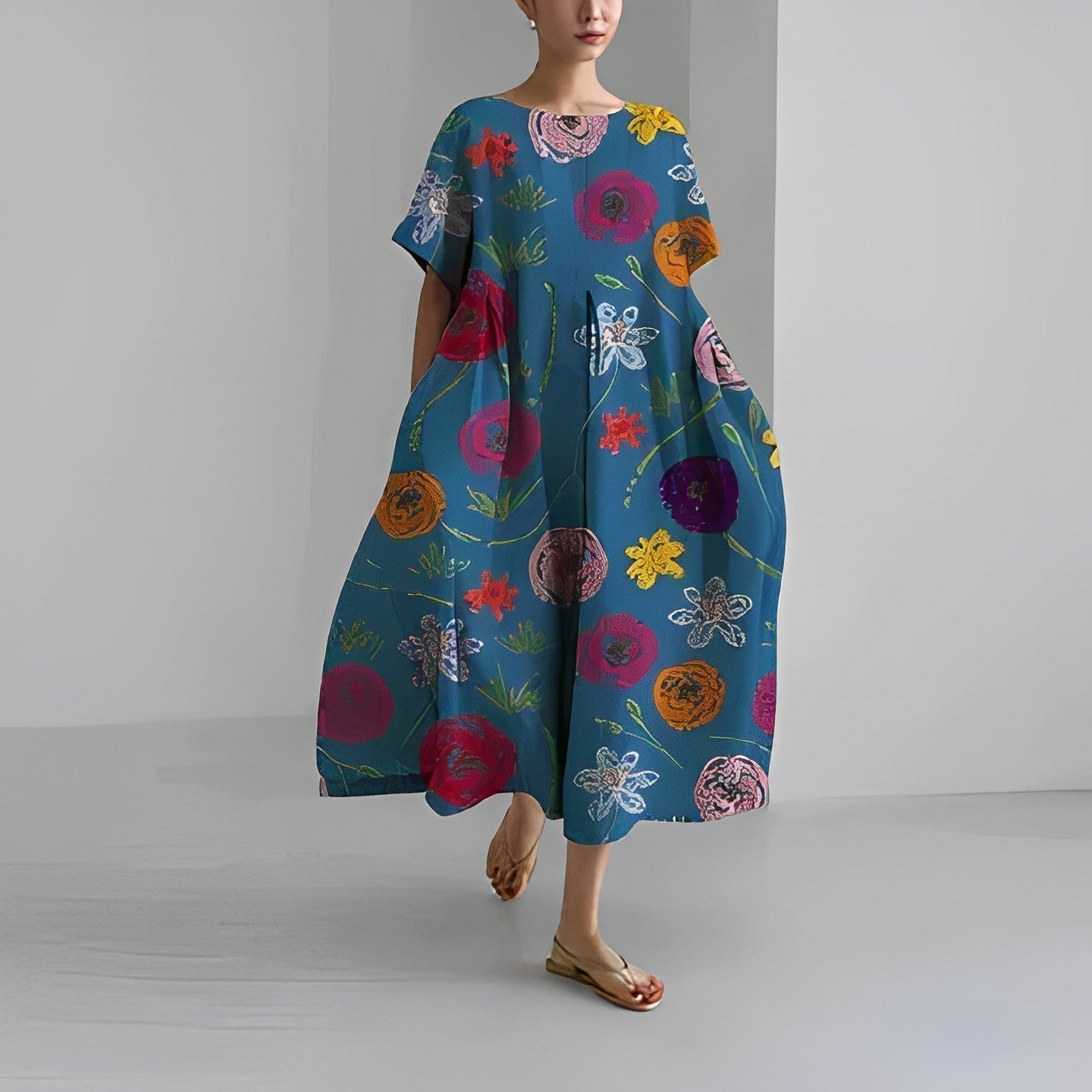 Amélie & Rose™ | Floria Vibrant Floral Dress
