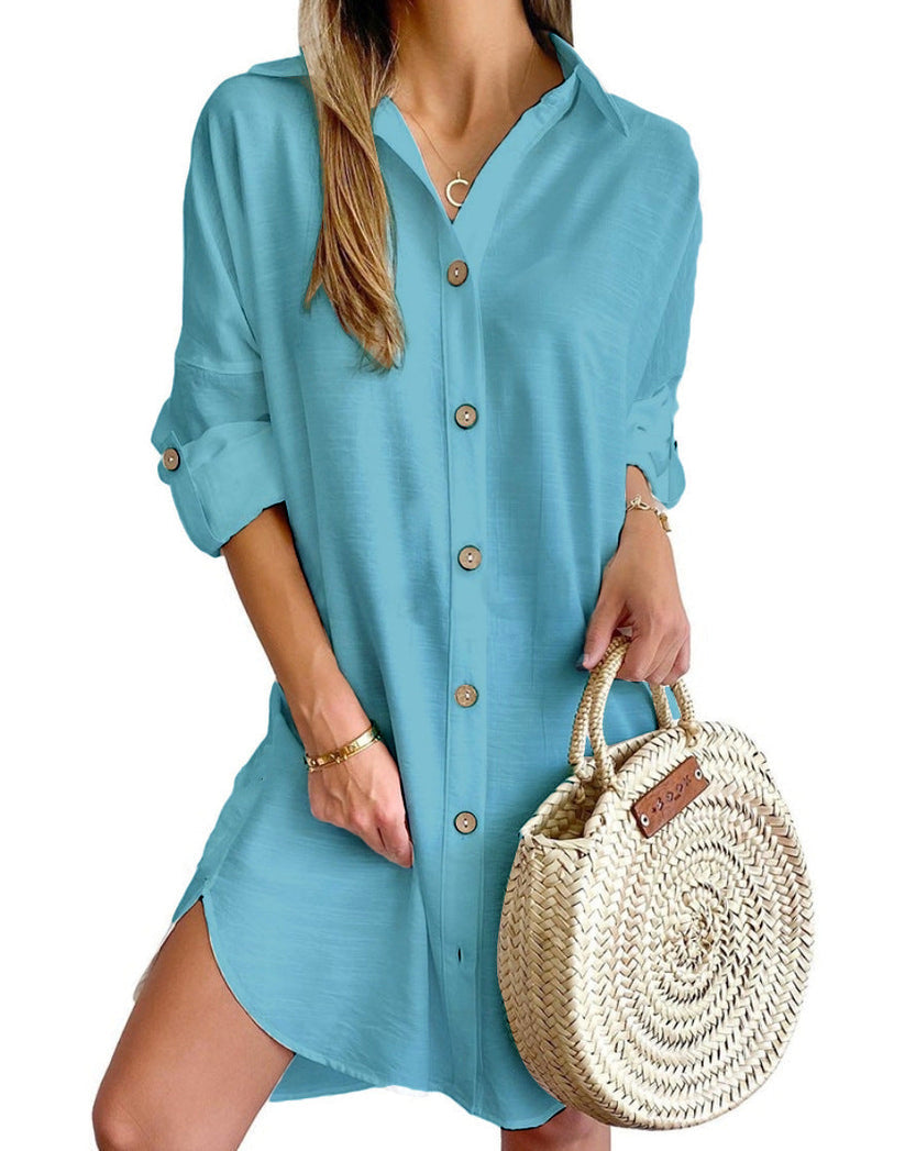 Amélie & Rose™ | Claribel Button-Up Shirt Dress