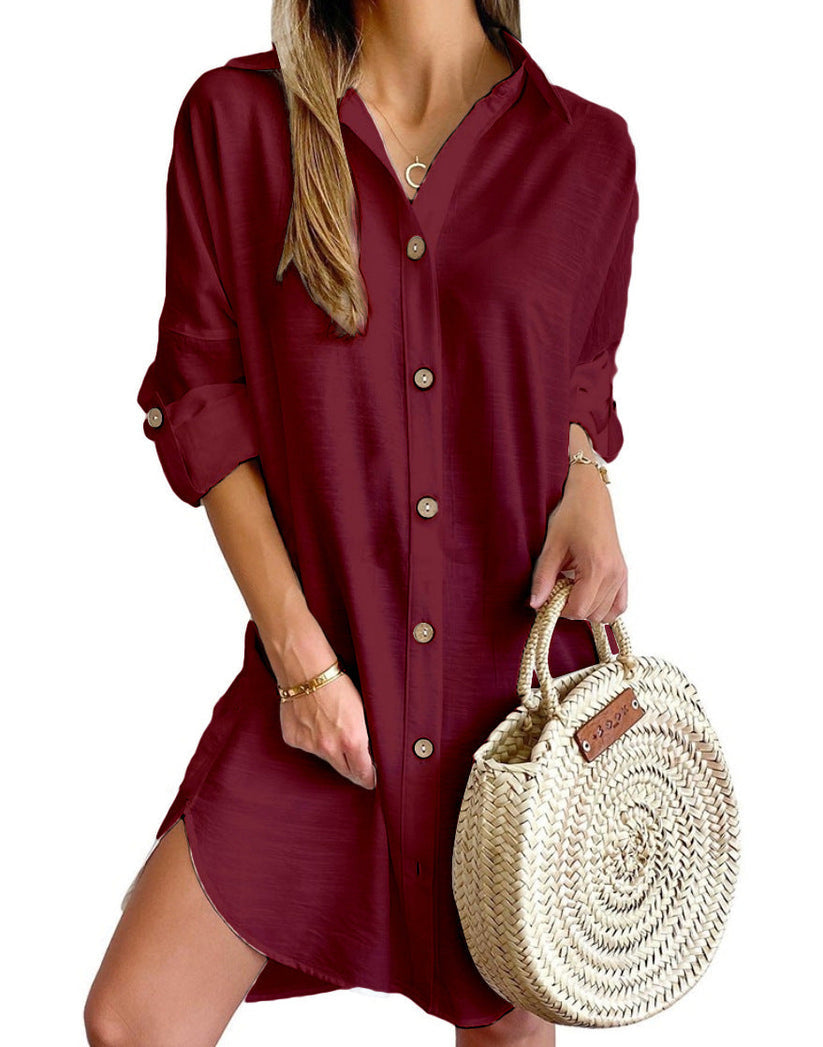 Amélie & Rose™ | Claribel Button-Up Shirt Dress