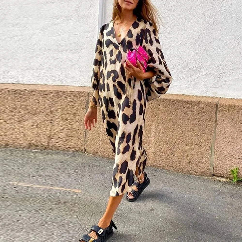 Amélie & Rose™ | Havilah Leopard Print Dress