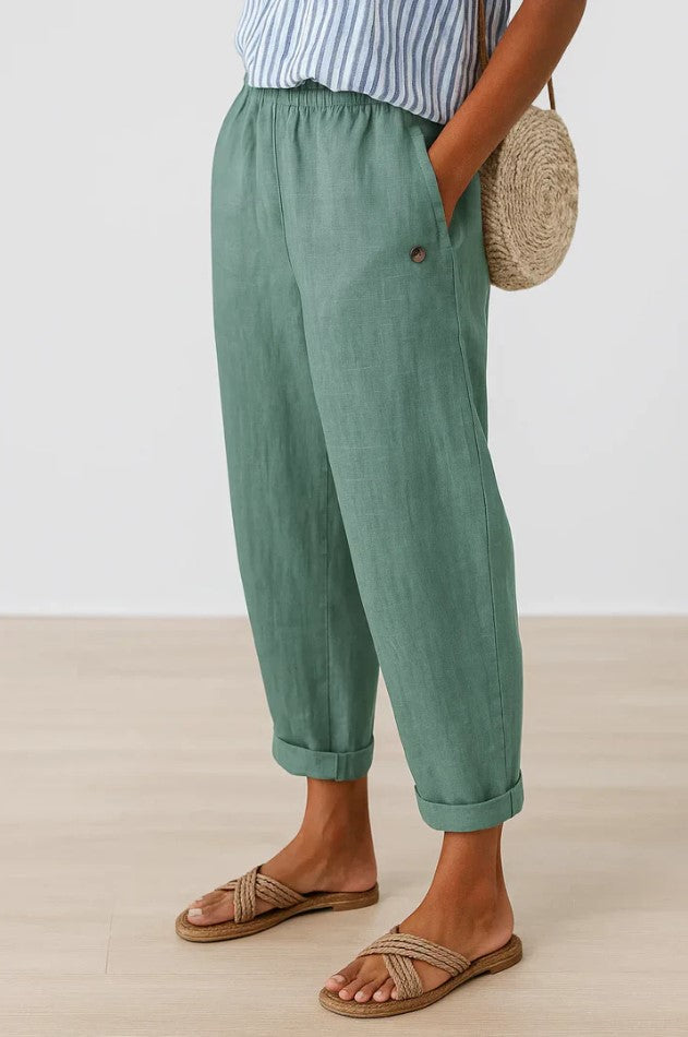 Amélie & Rose | Timeless Linen-Cotton Trousers
