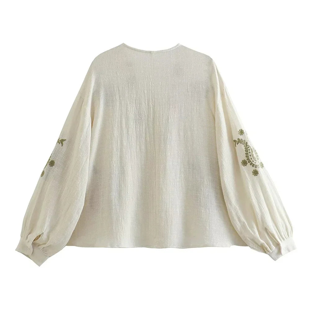 Amélie & Rose™ | Emma - Boho Cotton Blouse