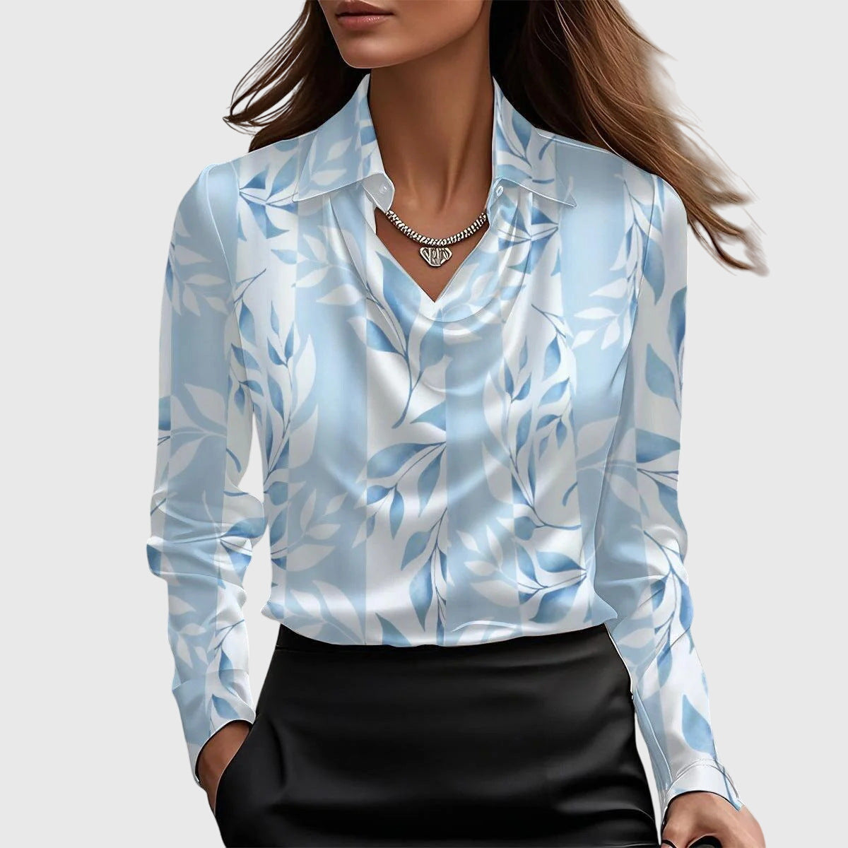 Amélie & Rose™ | Elegant Satin Blouse