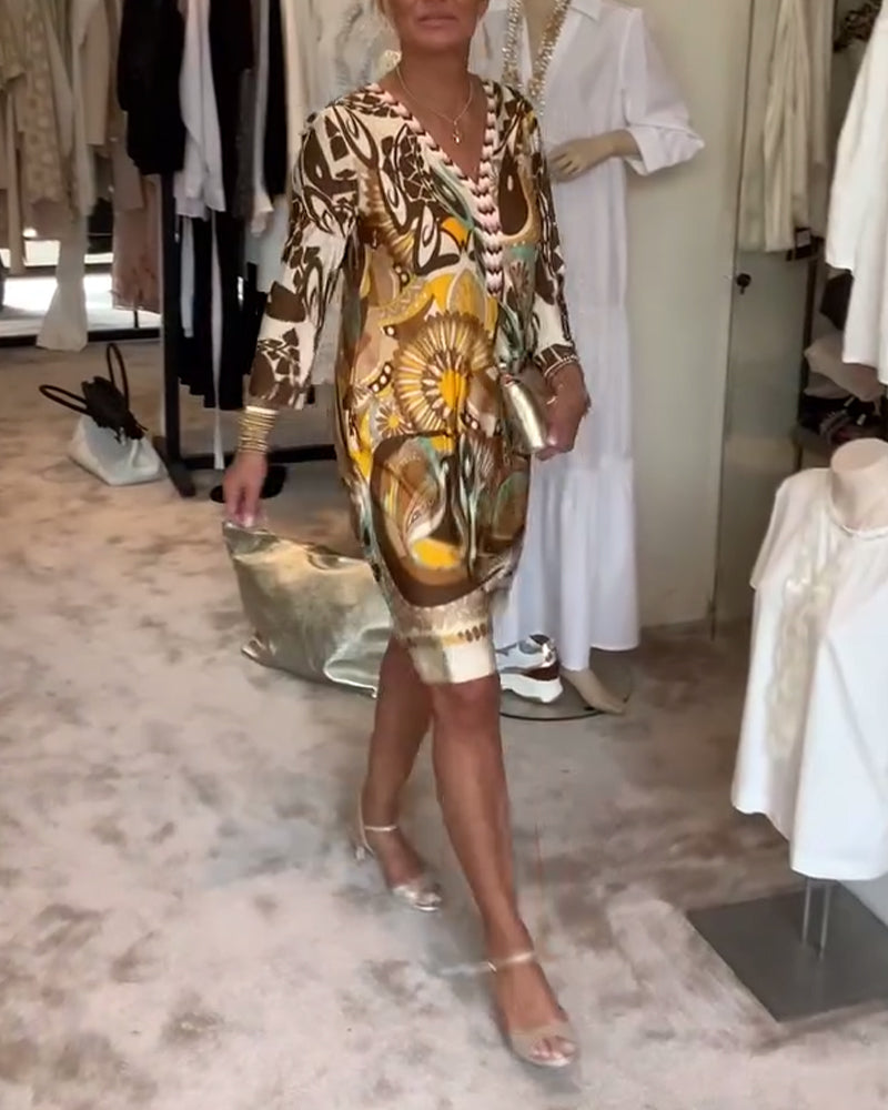 Amélie & Rose™ | Moonie Sunburst Printed Dress