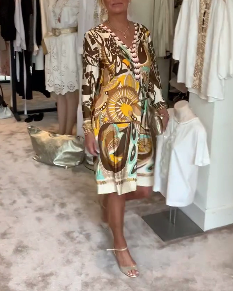 Amélie & Rose™ | Moonie Sunburst Printed Dress