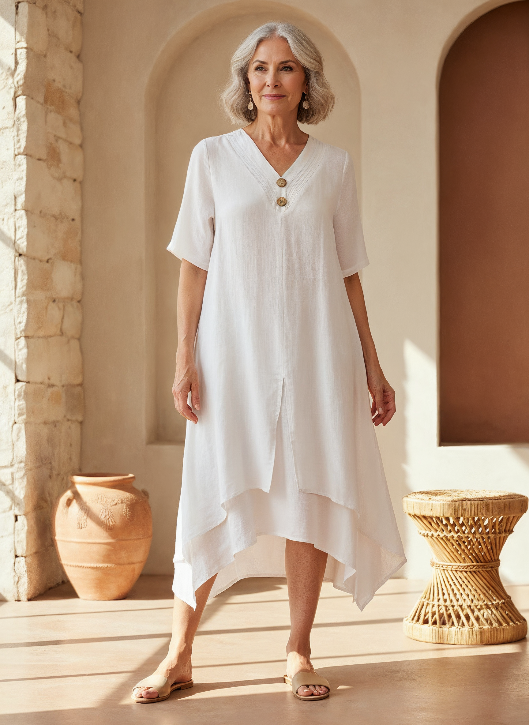 Amélie & Rose™ | Clementine Button Breeze Dress