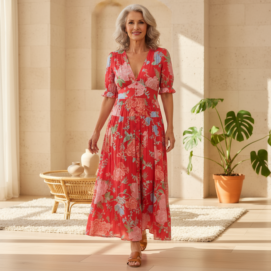 Amélie & Rose™ | Floriana Vibrant Floral Dress