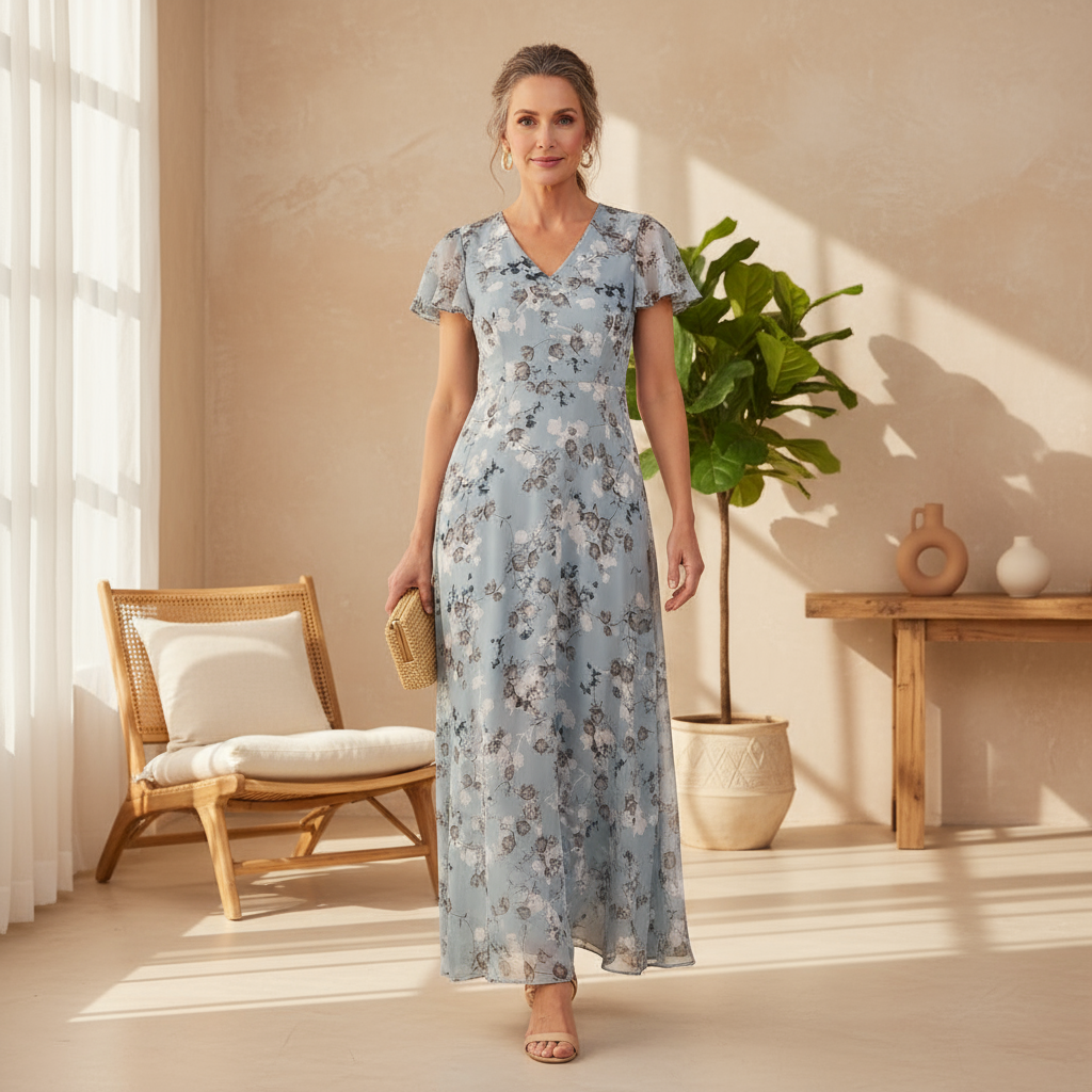 Amélie & Rose™ | Vireya Glamorous Tummy Covering Dress