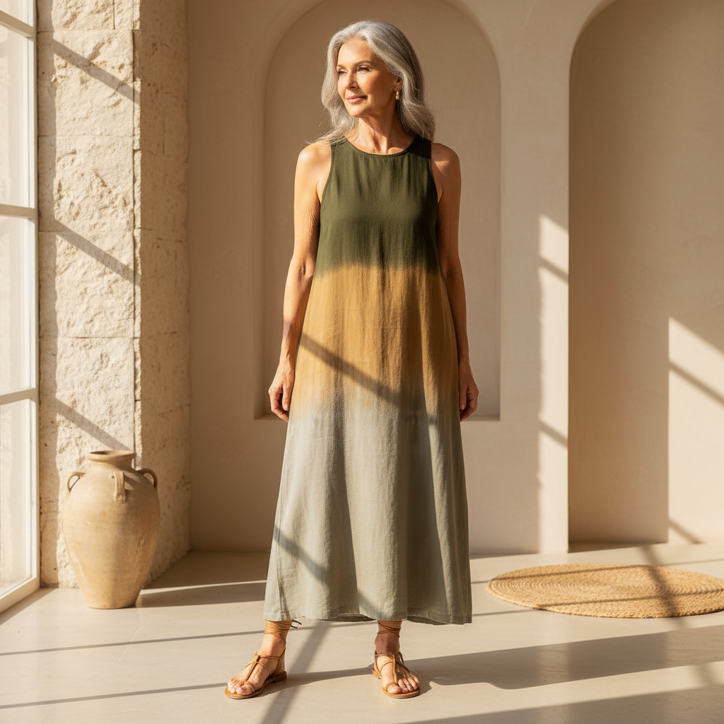 Amélie & Rose™ | Heather Casual Gradient Dress