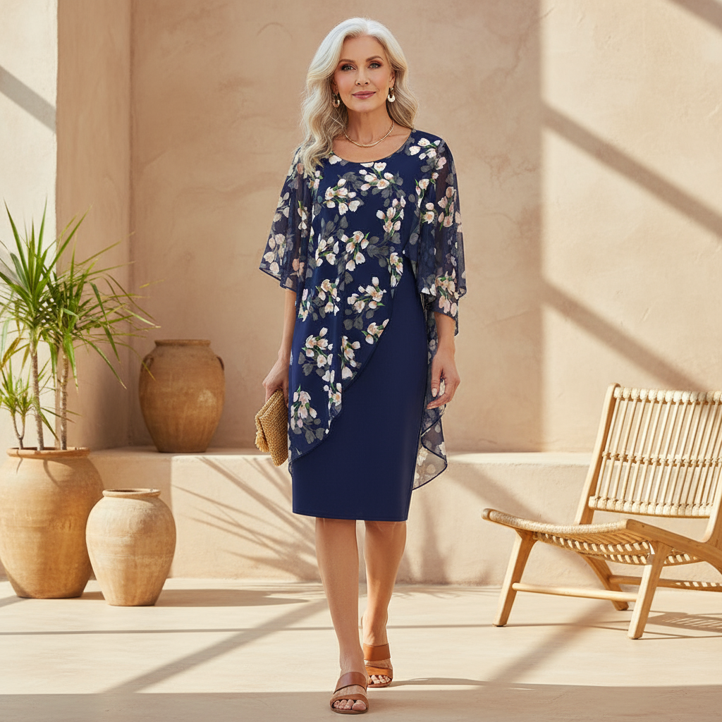 Amélie & Rose™ | Tiana Printed Elegant Dress