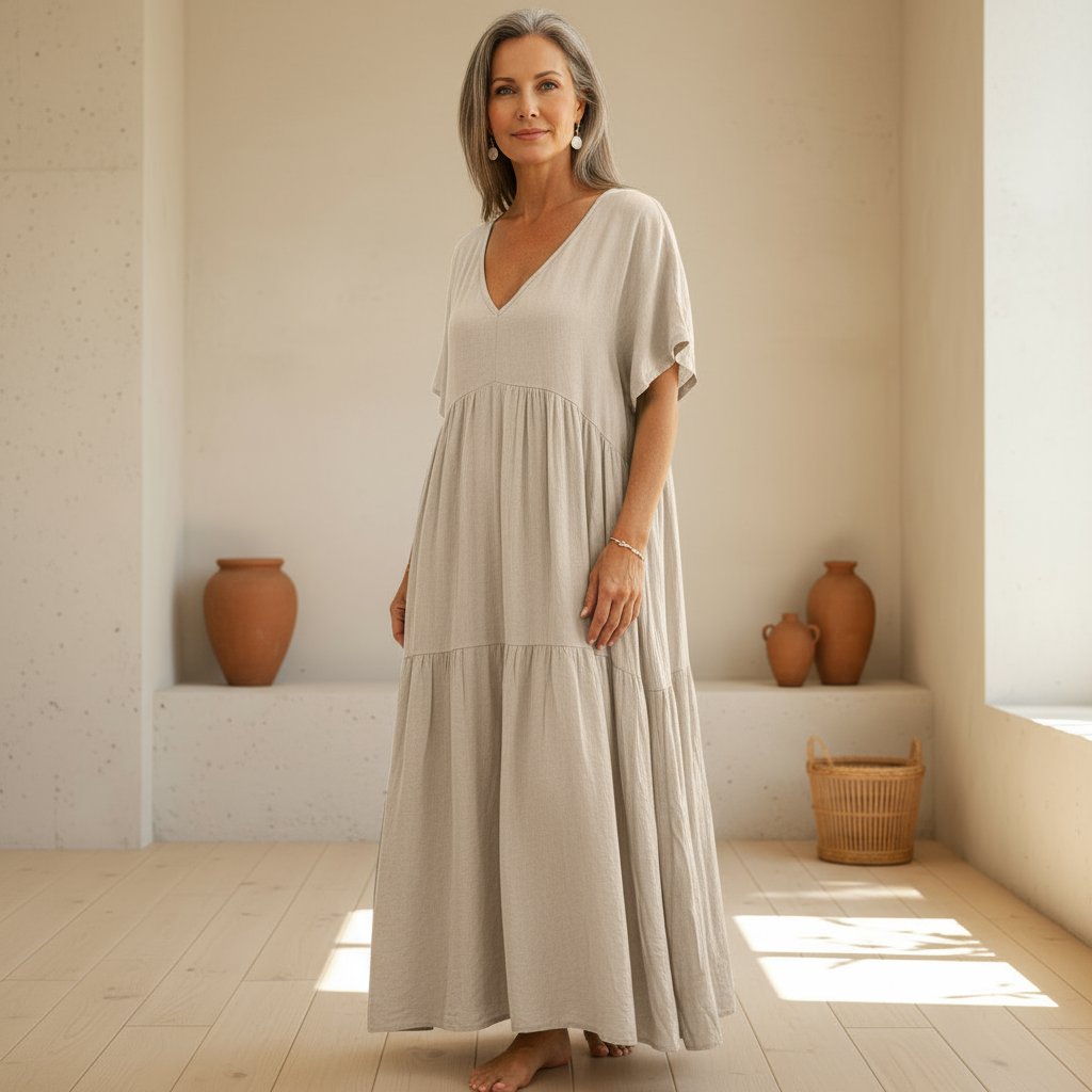 Amélie & Rose™ | Maelis Cotton Linen Dress
