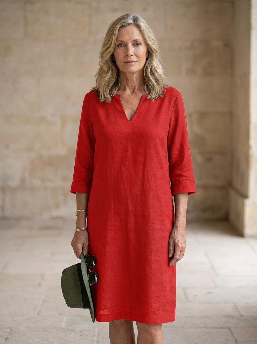 Amélie & Rose | Beth Relaxed V-Neck Dress