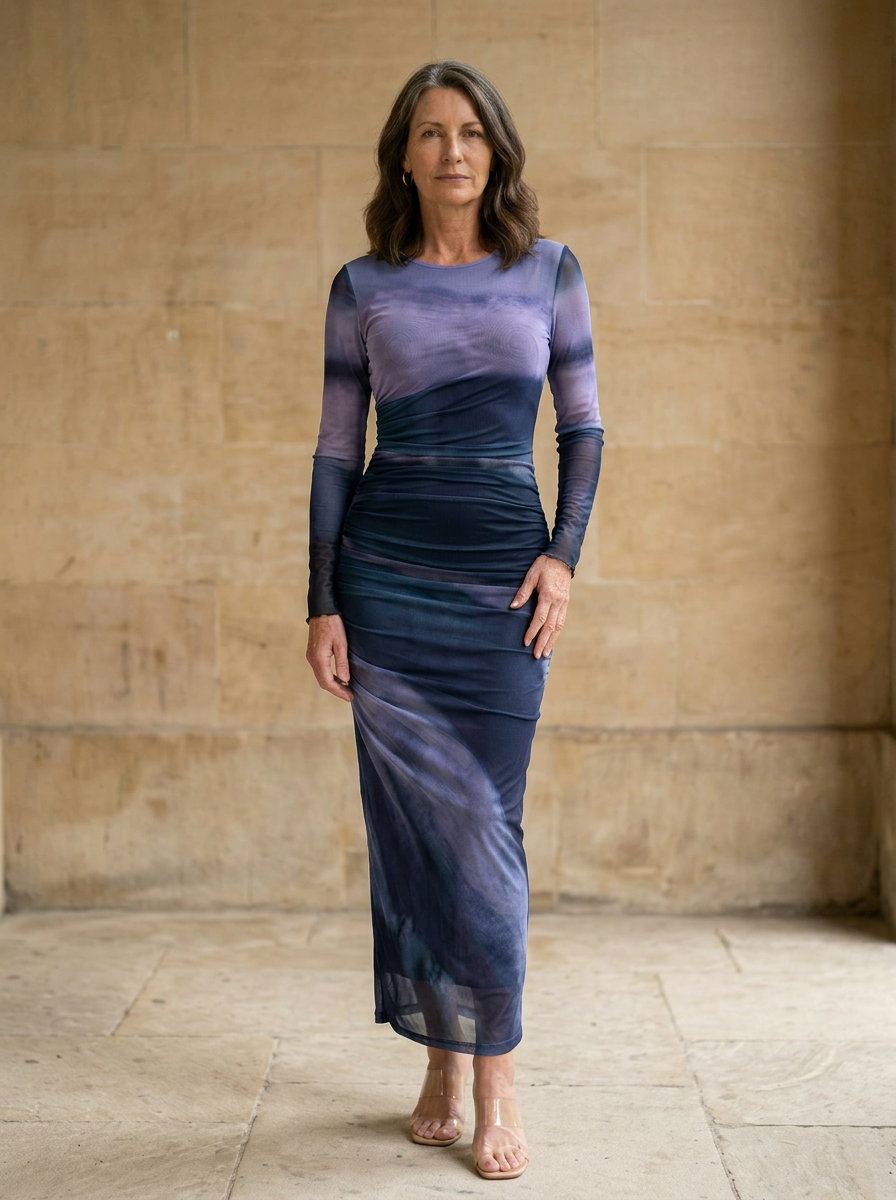 Amélie & Rose™ | The Elara Printed Bodycon Maxi Dress