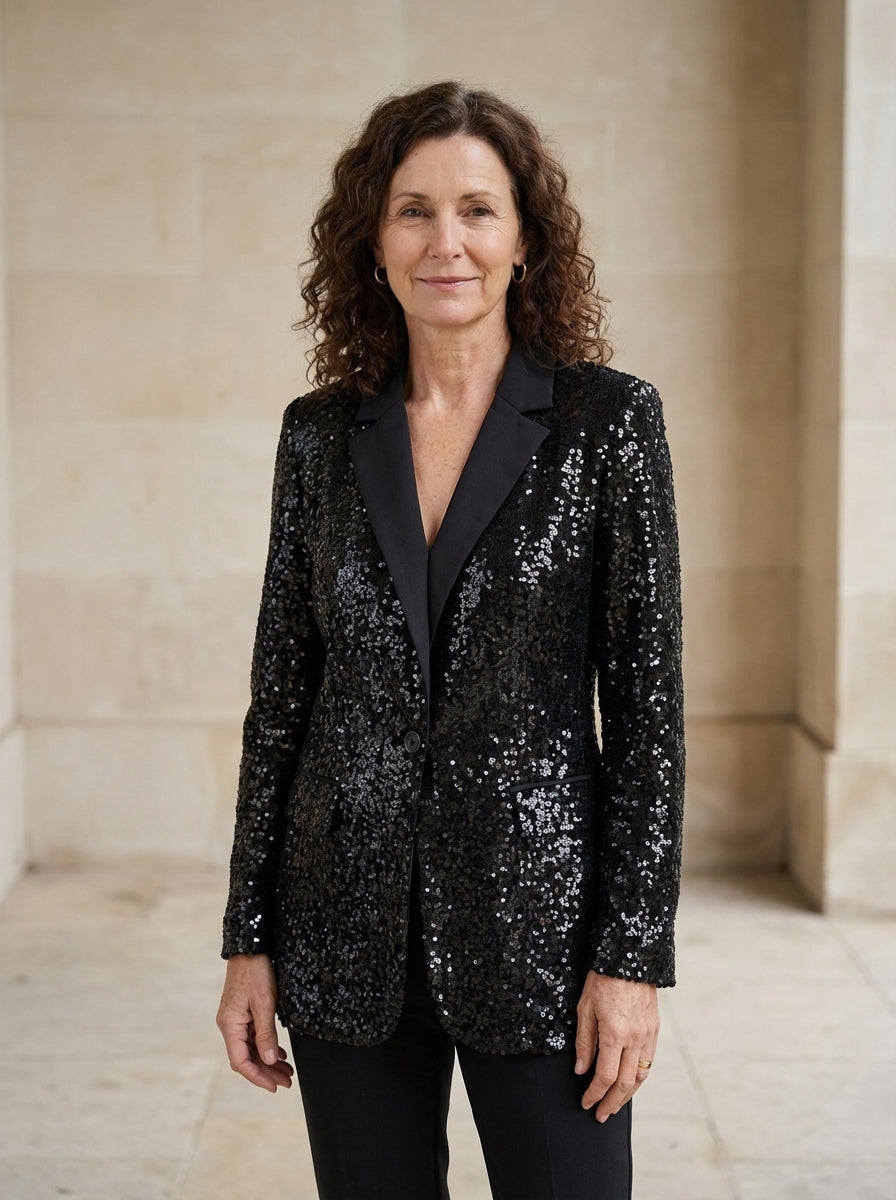 Amélie & Rose | Shimmer Sequin Blazer