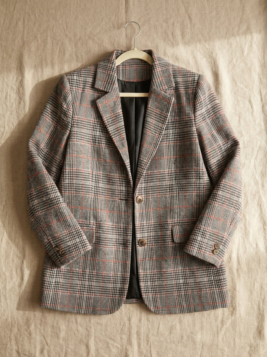 Amélie & Rose | Classic Plaid Blazer