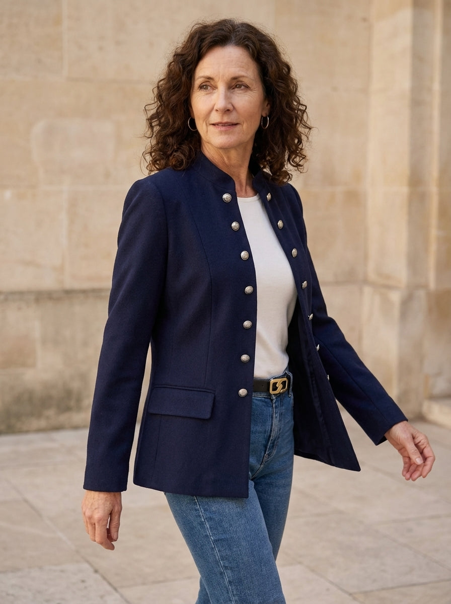 Amélie & Rose | Adrienne Stylish Button Blazer