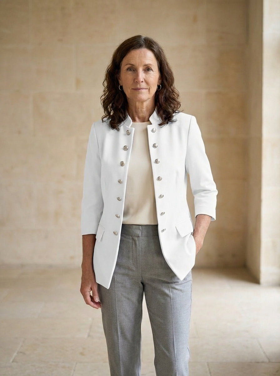 Amélie & Rose | Adrienne Stylish Button Blazer