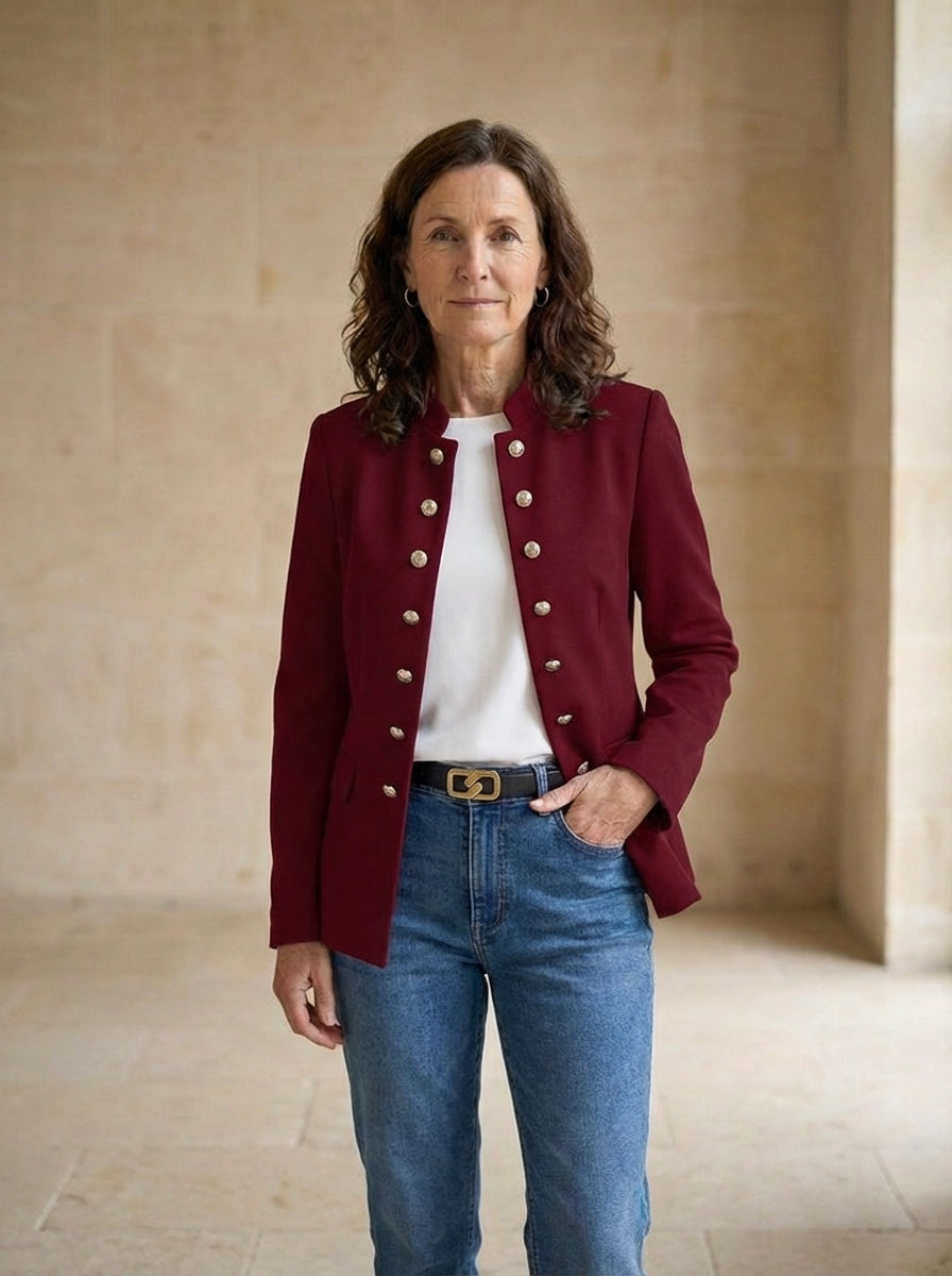 Amélie & Rose | Adrienne Stylish Button Blazer