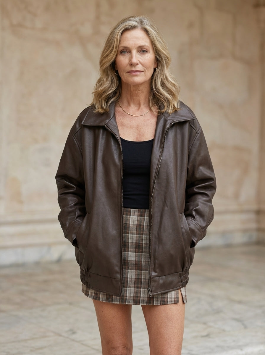 Amélie & Rose | Oversized Bomber Jacket