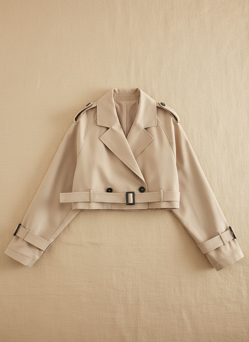 Amélie & Rose | Daisy Cropped Trenchcoat