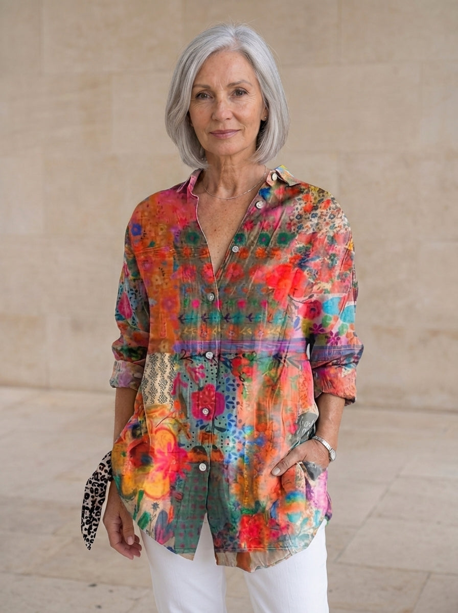 Amélie & Rose | Artistic Button-Up Blouse