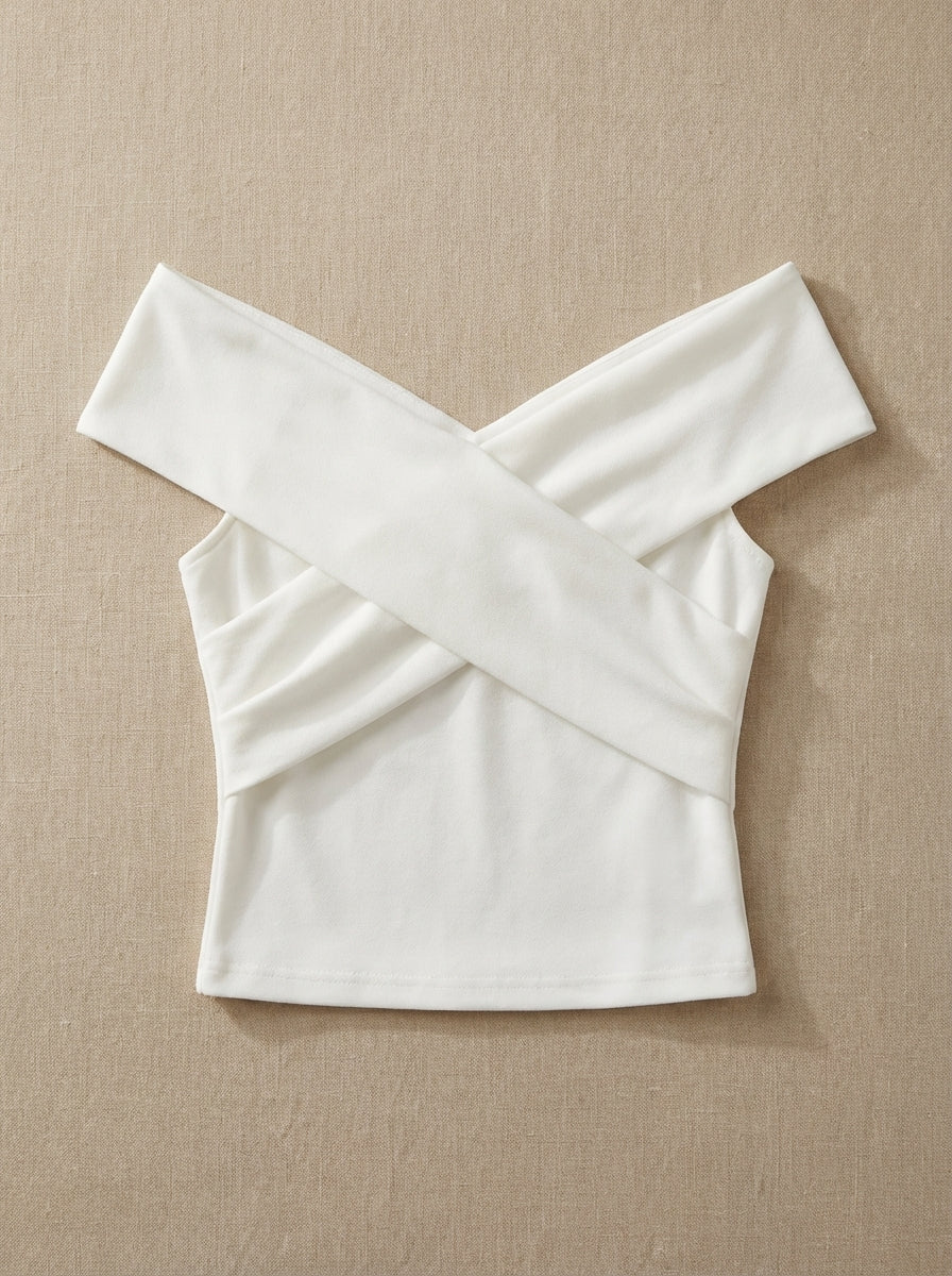 Amélie & Rose | Grace Off-Shoulder Pleated Blouse