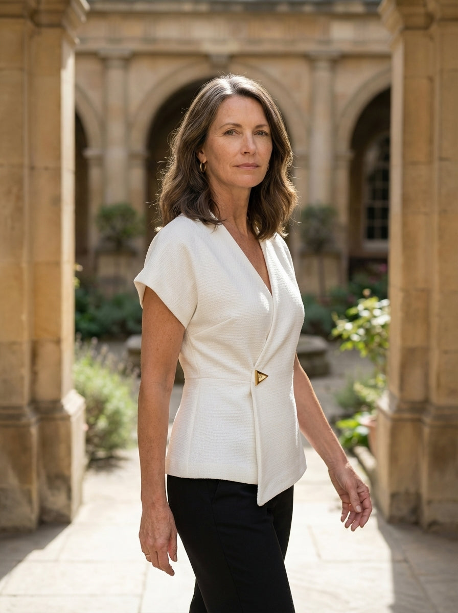 Amélie & Rose | Kylie Cap Sleeve Wrap Blouse