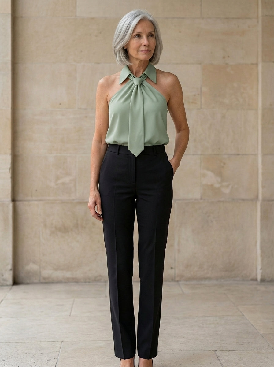 Amélie & Rose | Luna Halter Tie Blouse