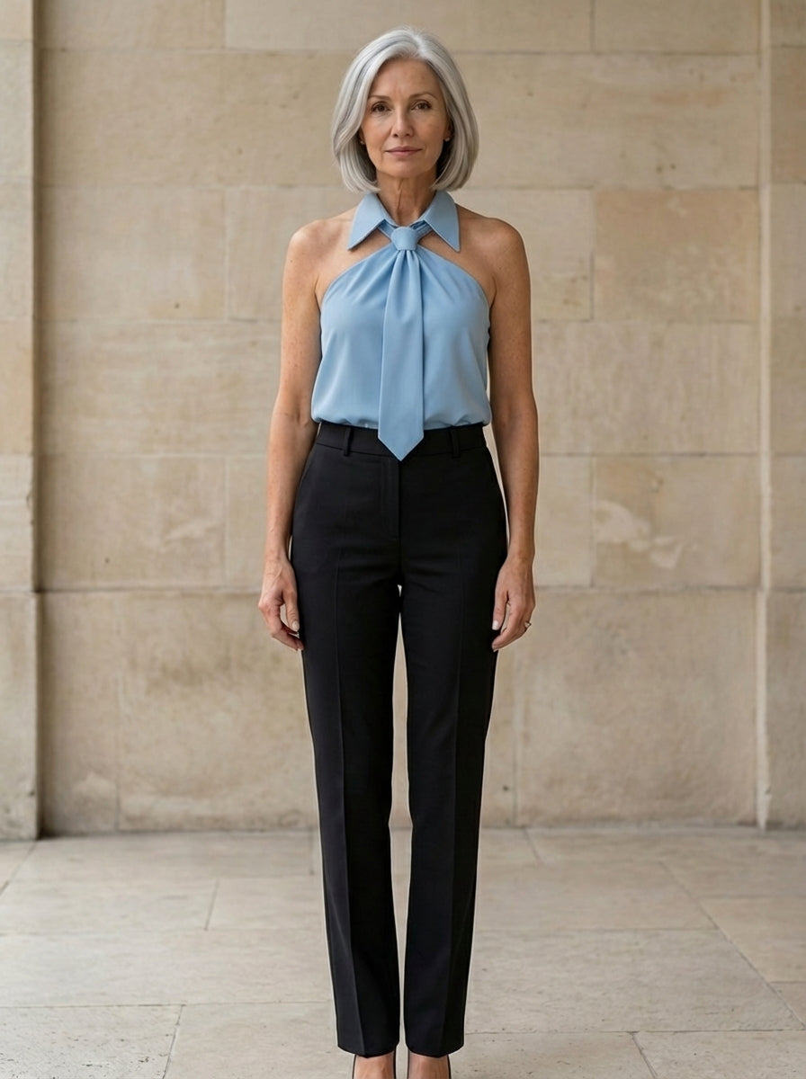 Amélie & Rose | Luna Halter Tie Blouse