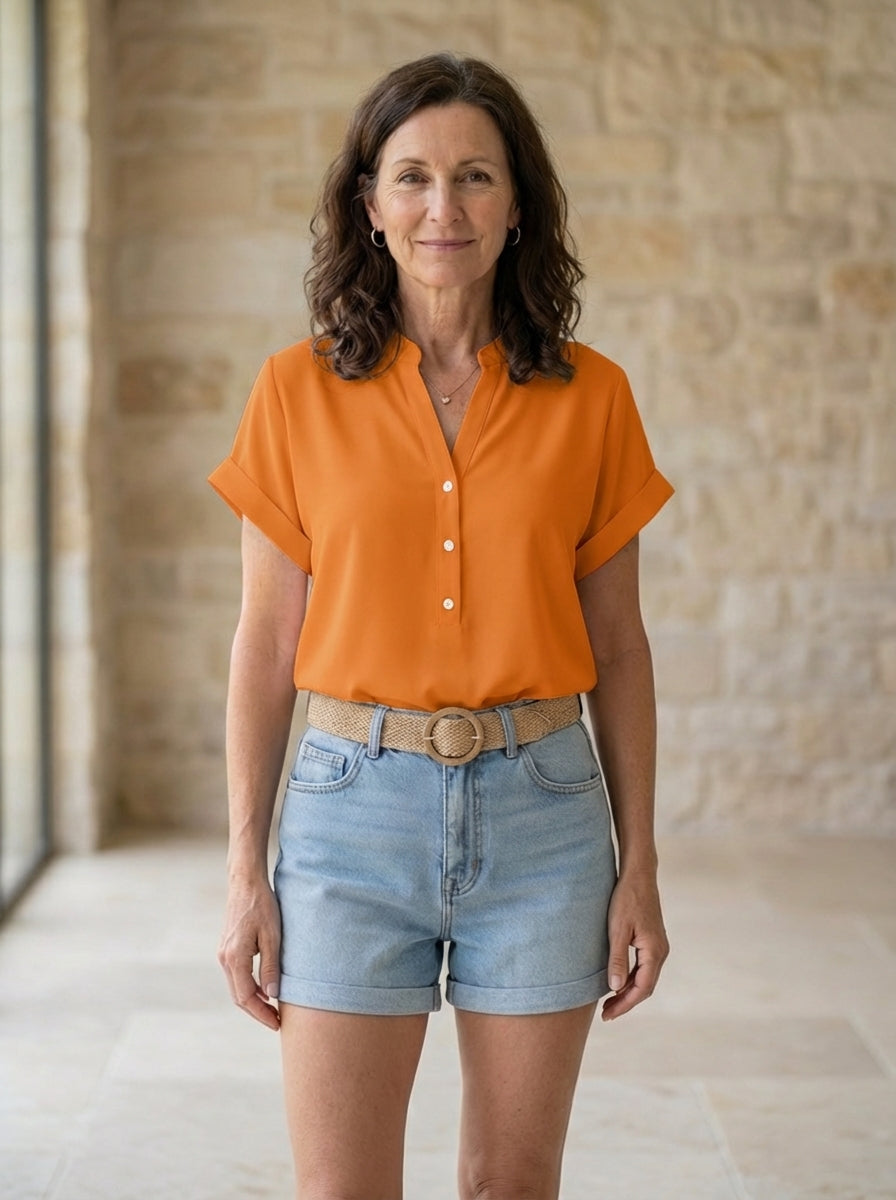Amélie & Rose | Isabelle Button-Front Blouse