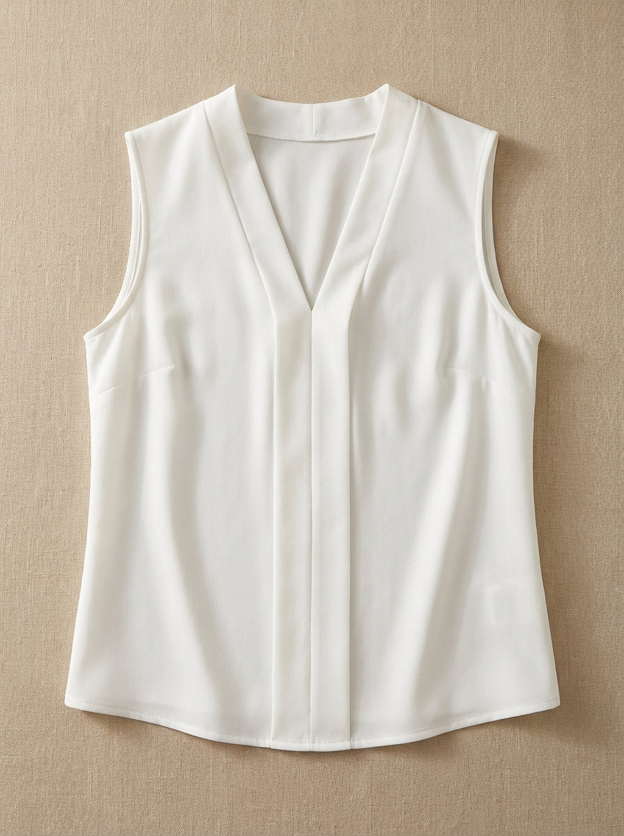 Amélie & Rose | Sleeveless V-Neck Formal Top